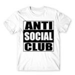 Straight outta social White Men's Tee for Antisocial, Funny
