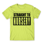 Straight to nursery Apple Green Men's Tee for Kindergartner, Work
