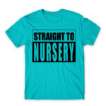 Straight to nursery Atoll Blue Men's Tee for Kindergartner, Work