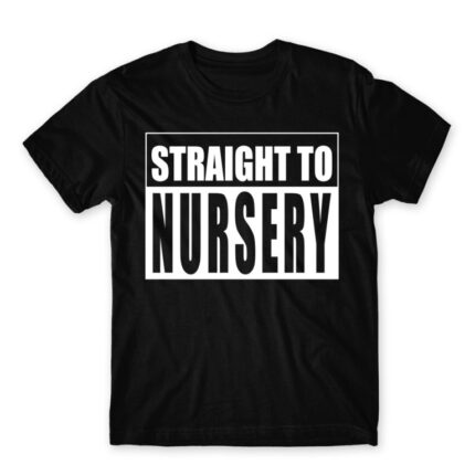 Straight to nursery Black Men's Tee for Kindergartner, Work