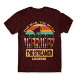 Streamer Dad Burgundy Men's T-shirt for Streamer, Work