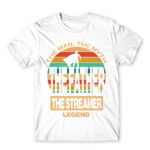 Streamer Dad White Men's T-shirt for Streamer, Work