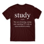 Study definition Burgundy Men's Tee for Funny, Study