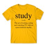 Study definition Gold Men's Tee for Funny, Study