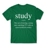 Study definition Kelly Green Men's T-shirt for Funny, Study