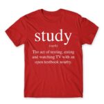 Study definition Red Men's Tee for Funny, Study