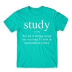 Study definition Turquoise Men's Tee for Funny, Study