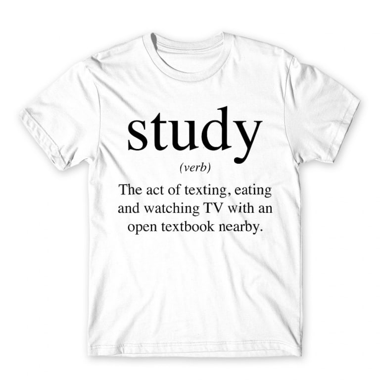 Study definition White Men's Tee for Funny, Study