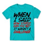 Stupid challenge Atoll Blue Men's Tee for Funny, Sarcastic Humour
