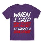 Stupid challenge Dark Purple Men's Tee for Funny, Sarcastic Humour