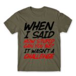Stupid challenge Zinc Men's T-shirt for Funny, Sarcastic Humour