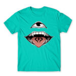 Sukuna face Turquoise Men's T-shirt for Anime, Jujutsu Kaisen