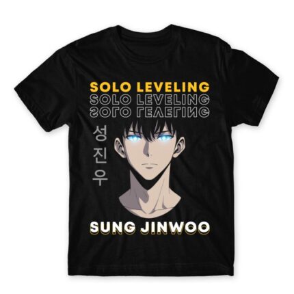 Sung Jinwoo Black Men's T-shirt for Anime, Solo Leveling