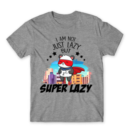 Super lazy Grey Melange Men's Tee for Funny, Laziness