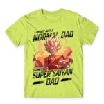 Super Saiyan Dad Apple Green Men's T-shirt for Anime, Dragon Ball