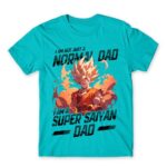 Super Saiyan Dad Atoll Blue Men's T-shirt for Anime, Dragon Ball