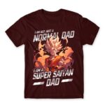 Super Saiyan Dad Burgundy Men's Tee for Anime, Dragon Ball