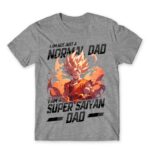 Super Saiyan Dad Grey Melange Men's Tee for Anime, Dragon Ball