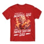 Super Saiyan Dad Red Men's Tee for Anime, Dragon Ball