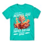 Super Saiyan Dad Turquoise Men's T-shirt for Anime, Dragon Ball