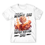 Super Saiyan Dad White Men's Tee for Anime, Dragon Ball