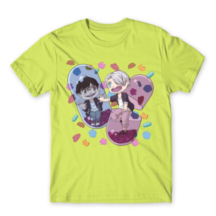 Sweetness Overload Apple Green Men's T-shirt for Anime, Yurion Ice