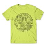 Tailor Circle Apple Green Men's T-shirt for Tailor, Work