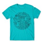 Tailor Circle Atoll Blue Men's T-shirt for Tailor, Work