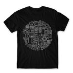 Tailor Circle Black Men's T-shirt for Tailor, Work