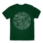 Tailor Circle Bottle Green Men's T-shirt for Tailor, Work