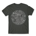 Tailor Circle Dark Grey Men's Tee for Tailor, Work