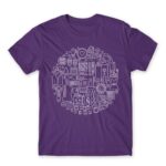 Tailor Circle Dark Purple Men's Tee for Tailor, Work