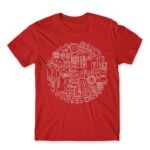 Tailor Circle Red Men's T-shirt for Tailor, Work