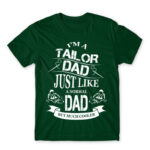 Tailor Dad Bottle Green Men's T-shirt for Tailor, Work