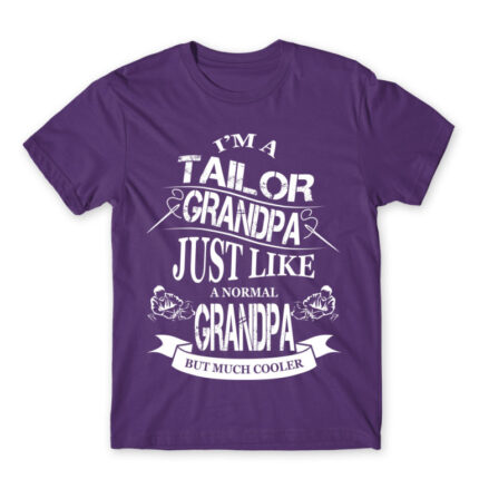 Tailor Grandpa Dark Purple Men's Tee for Tailor, Work