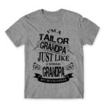 Tailor Grandpa Grey Melange Men's T-shirt for Tailor, Work