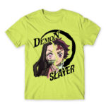 Tanjiro and Nezuko Apple Green Men's Tee for Anime, Kimetsu No Yaiba