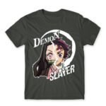 Tanjiro and Nezuko Dark Grey Men's T-shirt for Anime, Kimetsu No Yaiba