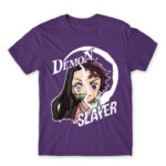 Tanjiro and Nezuko Dark Purple Men's T-shirt for Anime, Kimetsu No Yaiba