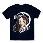 Tanjiro and Nezuko Navy Men's T-shirt for Anime, Kimetsu No Yaiba