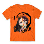 Tanjiro and Nezuko Orange Men's T-shirt for Anime, Kimetsu No Yaiba