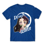 Tanjiro and Nezuko Royal Blue Men's T-shirt for Anime, Kimetsu No Yaiba