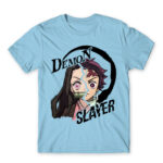 Tanjiro and Nezuko Sky Blue Men's Tee for Anime, Kimetsu No Yaiba