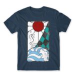 Tanjiro earning Denim Men's T-shirt for Anime, Kimetsu No Yaiba