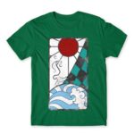Tanjiro earning Kelly Green Men's Tee for Anime, Kimetsu No Yaiba