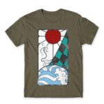 Tanjiro earning Zinc Men's Tee for Anime, Kimetsu No Yaiba