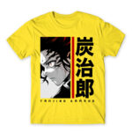 Tanjiro Kamado – Minimal Lemon Men's T-shirt for Anime, Kimetsu No Yaiba