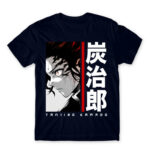 Tanjiro Kamado – Minimal Navy Men's Tee for Anime, Kimetsu No Yaiba