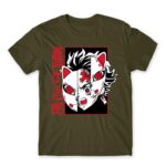 Tanjiro Mask Army Men's T-shirt for Anime, Kimetsu No Yaiba