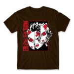 Tanjiro Mask Chocolate Men's Tee for Anime, Kimetsu No Yaiba